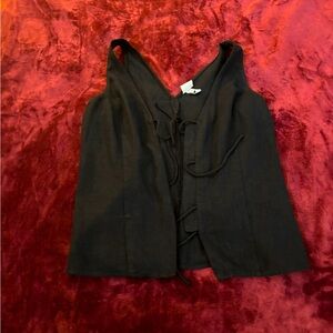 A New Day Black Tie Front Tank Top